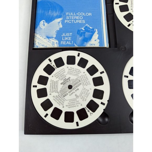 Talking View-Master GAF Huckleberry Finn Mark Twain Movies 3 Reel Set AVB343 VTG - Picture 10 of 11